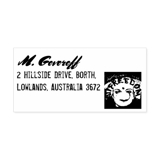 Freedom Yellow Smiley Gummistempel (Prägung)