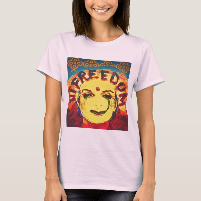 Freedom Yellow Smiley T-Shirt (Vorderseite)