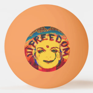 Freedom Yellow Smiley Tischtennisball