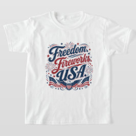 FreedomFireworksUSA–Vintage Patriotisches 4. Juli T-Shirt