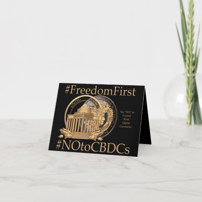 #FreedomFirst: Liberty Wallet - Embrace Freedom Dankeskarte (Vorderseite)