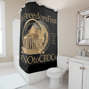 #FreedomFirst: Liberty Wallet - Embrace Freedom Duschvorhang