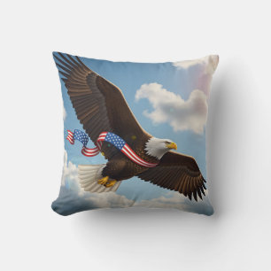 Freedom's Ascent – Patriotischer Adler 4. Juli Kissen