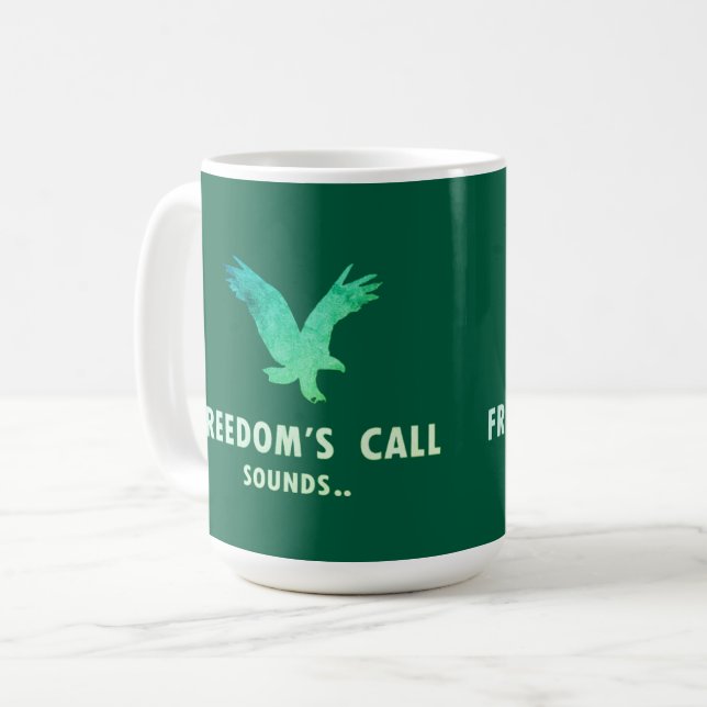 Freedom's Call Sounds Kaffeetasse (Vorderseite Links)