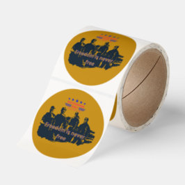 Freedom's Defenders deep orange Runder Aufkleber