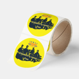 Freedom's Defenders yellow Runder Aufkleber