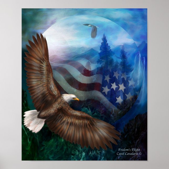 Freedom's Flight - Eagle Art Poster/Print Poster (Vorne)