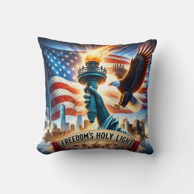 Freedom's Heiliges Kissen - Glaube, Komfort, USA (Vorderseite)