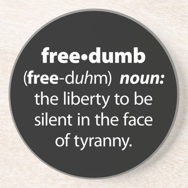 Freedumb Getränkeuntersetzer (Vorne)