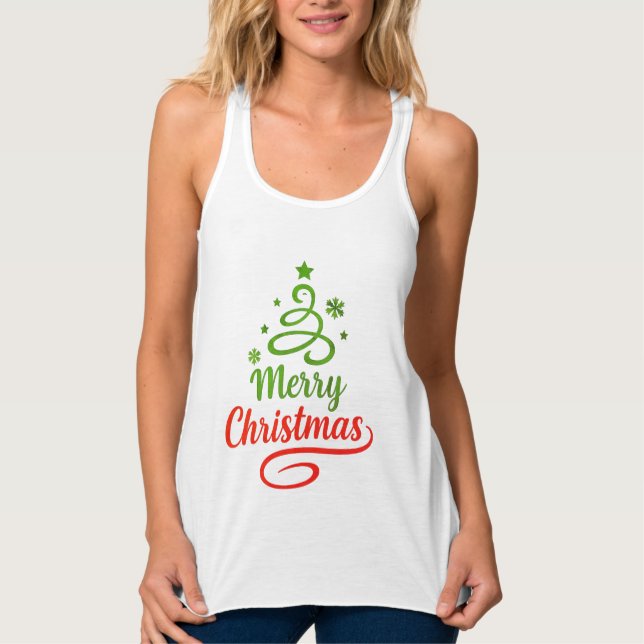 Freefit Merry Christmas Tank | Women's Bella+Canva (Vorderseite)
