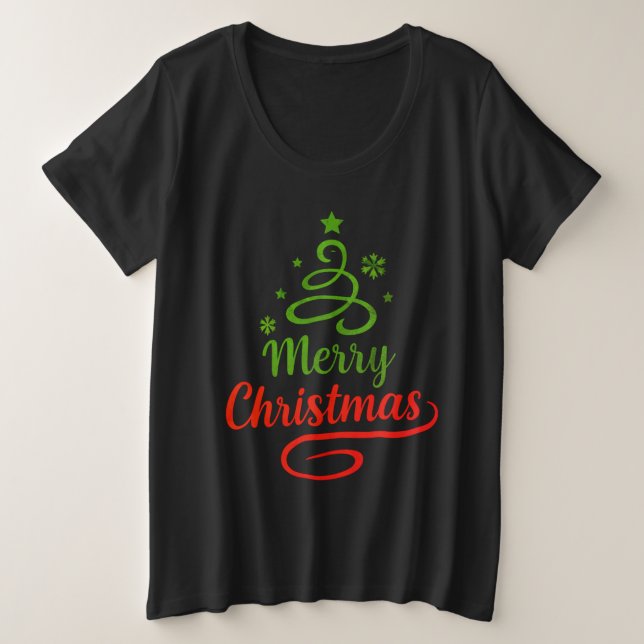 Freefit Merry Christmas Tee | Women's Plus-Size Ho (Design vorne)