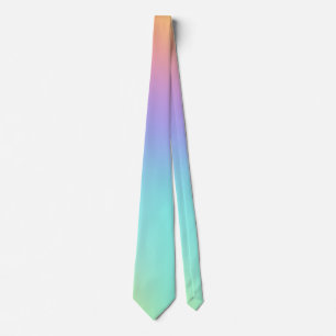 Freeform Pastel Rainbow Gradient Krawatte