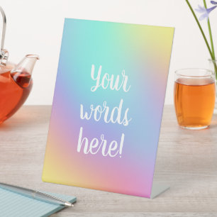 Freeform Pastel Rainbow Gradient Sockelschild
