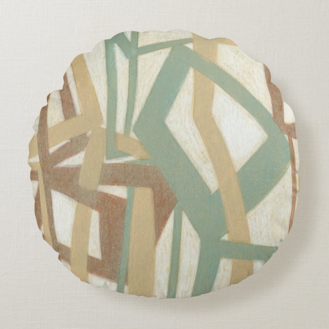 Freehand Painting von Norman Wyatt Rundes Kissen (Vorderseite)