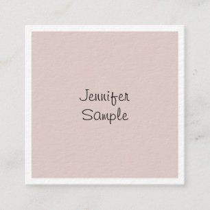 Freehand Script Graceful Design Luxury einzigartig Quadratische Visitenkarte