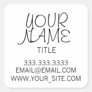 Freehand Simple Schlicht Quadratischer Aufkleber