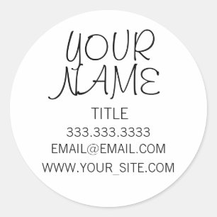 Freehand Simple Schlicht Runder Aufkleber