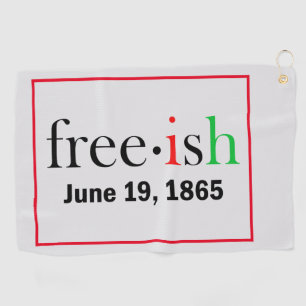 Freeish Juneteenth Golf Towel Golfhandtuch