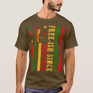 Freeish seit 1865 mit panafrikanischer Flagge für T-Shirt