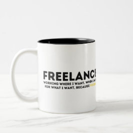 Freelance Definition Zweifarbige Tasse