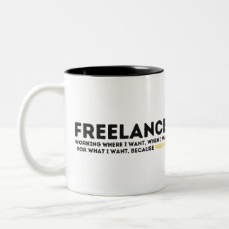 Freelance Definition Zweifarbige Tasse