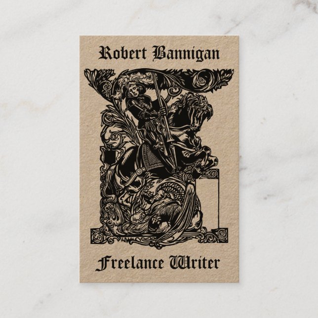Freelance Services Mittelalterlicher Ritter 1925 V Visitenkarte (Vorderseite)