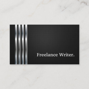 Freelance Writer Beruflich Black Silver Visitenkarte