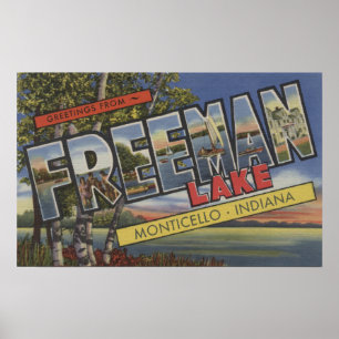 Freeman Lake - Große Briefmarkenszenen Poster