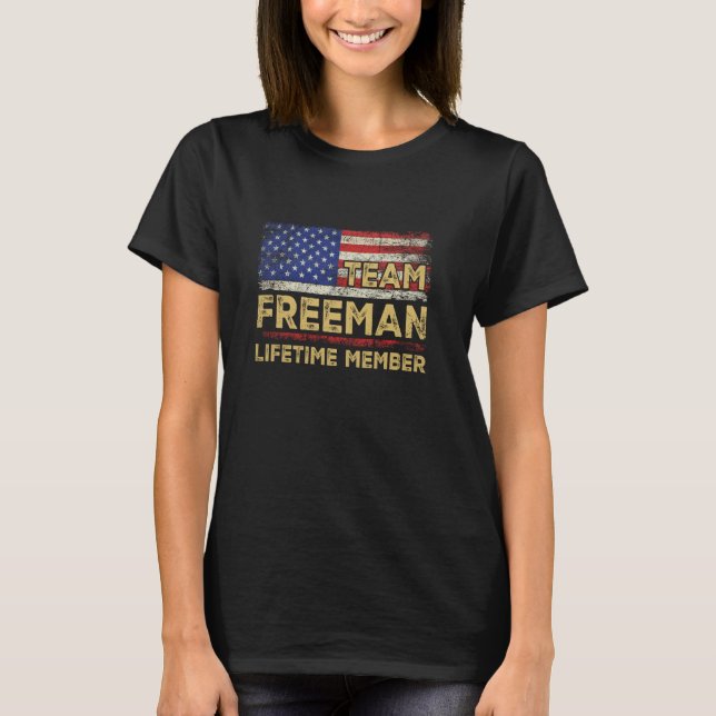 Freeman Nachname Shirt Team Freeman Lifetime Memb (Vorderseite)