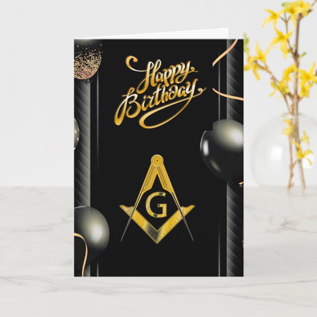 Freemason Birthday Karte (Gelbe Blume)