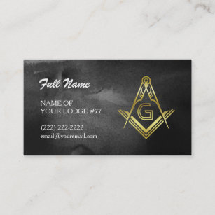 Freemason Business Cards   Schwarze und goldene Fa Visitenkarte