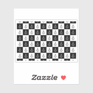 Freemason Checkered Pattern Aufkleber