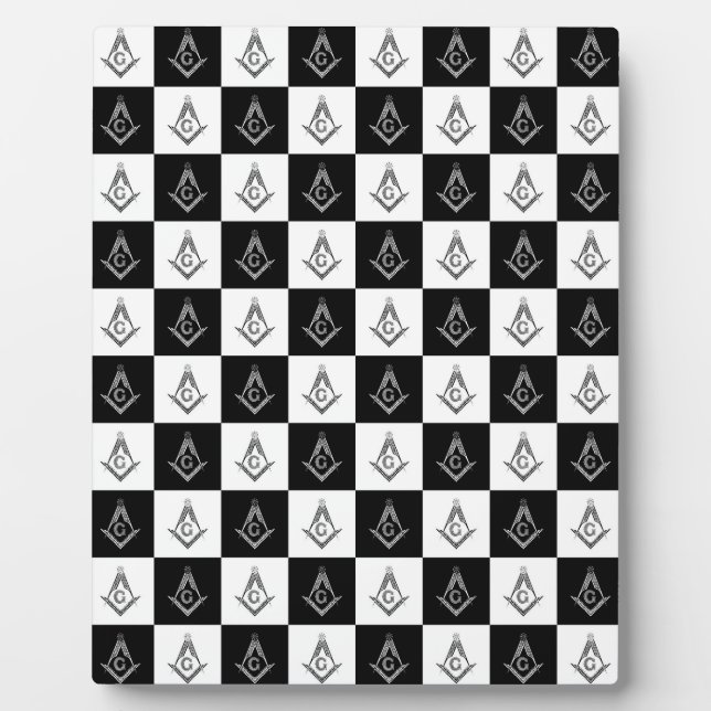 Freemason Checkered Pattern Fotoplatte (Vorderseite)