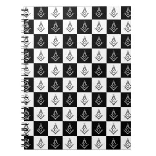 Freemason Checkered Pattern Notizblock