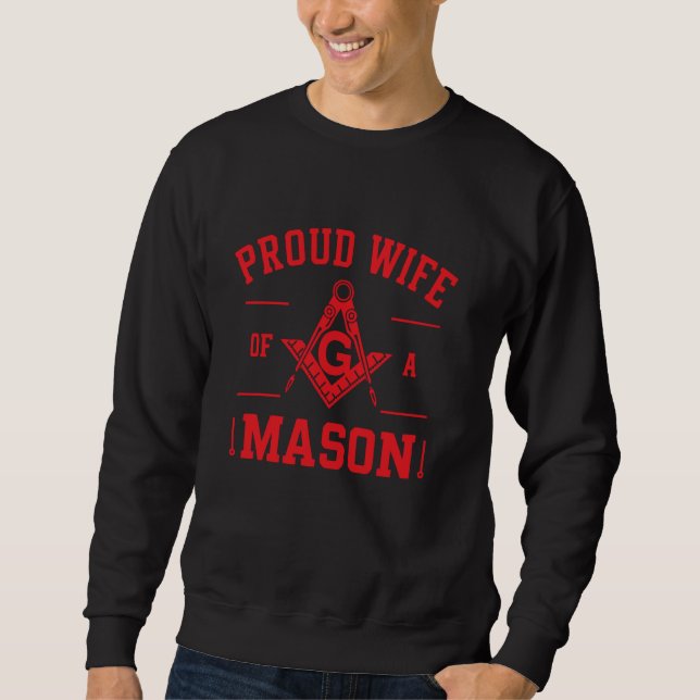 Freemason Ehefrau Masonic Fraternal Freemasonry Sq Sweatshirt (Vorderseite)