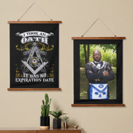 Freemason Hanging Tapestry Wandteppich Mit Holzrahmen