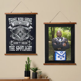 Freemason Hanging Tapestry Wandteppich Mit Holzrahmen