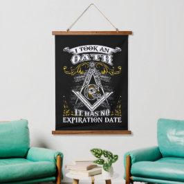 Freemason Hanging Tapestry Wandteppich Mit Holzrahmen