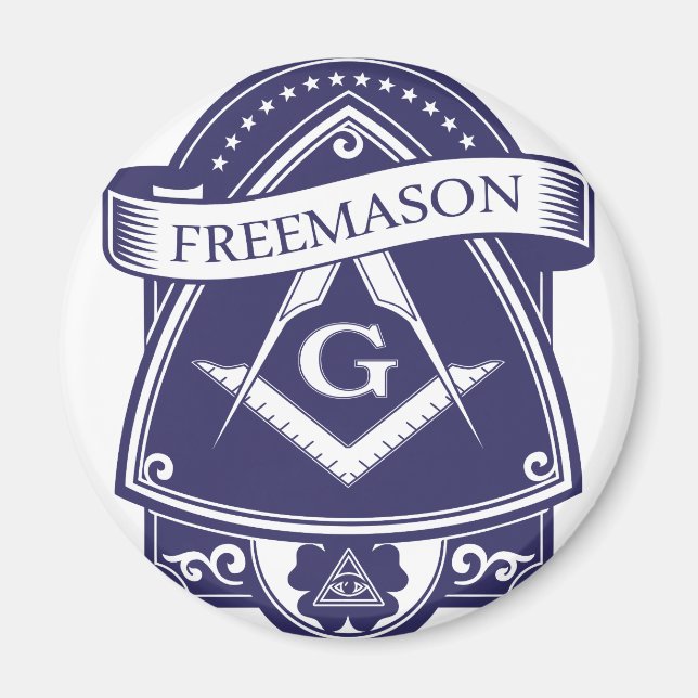 Freemason Illuninati Alles-Sehen Auge Magnet (Vorne)