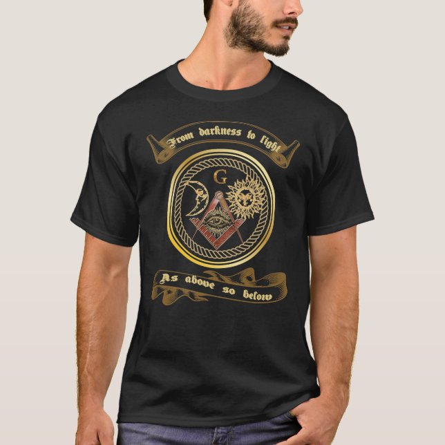 Freemason Logo Masonic Lodge Illuminati aus der Du T-Shirt (Vorderseite)