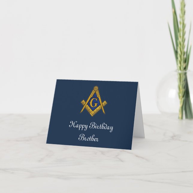 Freemason Masonic Freemason Geburtstag Dankeskarte (Vorderseite)
