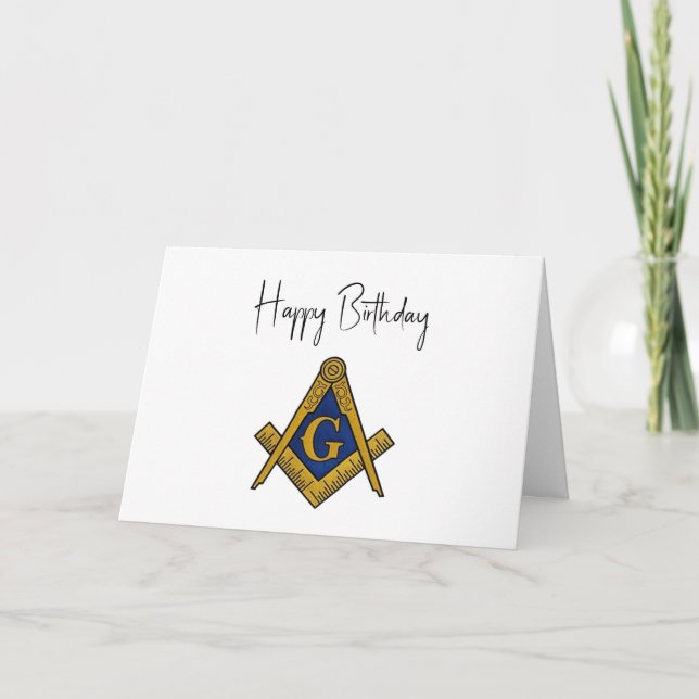 Freemason Masonic Freemason Geburtstag Dankeskarte (Vorderseite)
