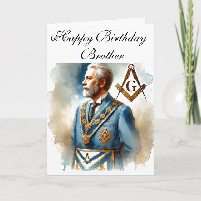 Freemason Masonic Freemason Geburtstag Dankeskarte (Vorderseite)