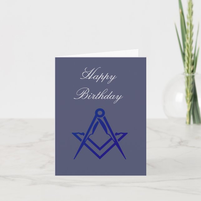 Freemason Masonic Freemason Geburtstag Dankeskarte (Vorderseite)