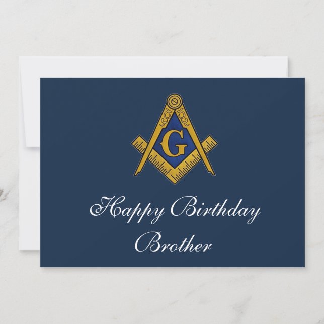 Freemason Masonic Freemason Geburtstag Dankeskarte (Vorderseite)