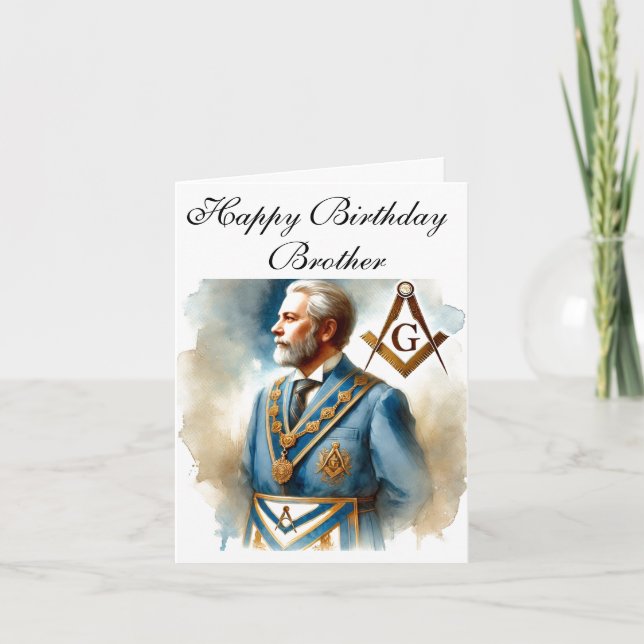 Freemason Masonic Freemason Geburtstag Dankeskarte (Vorderseite)