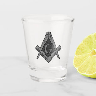 Freemason Masonic gibt Symbol Compass Mason Schnapsglas