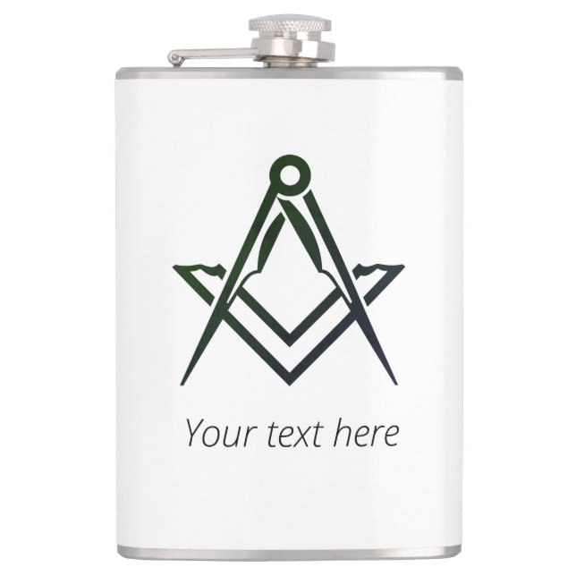 Freemason Masonic Gifts Square Freimaurerei Flachmann (Vorderseite)