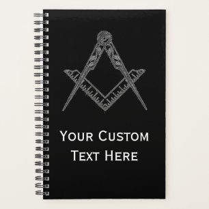 Freemason Masonic Gifts Square und Compass Black Planer