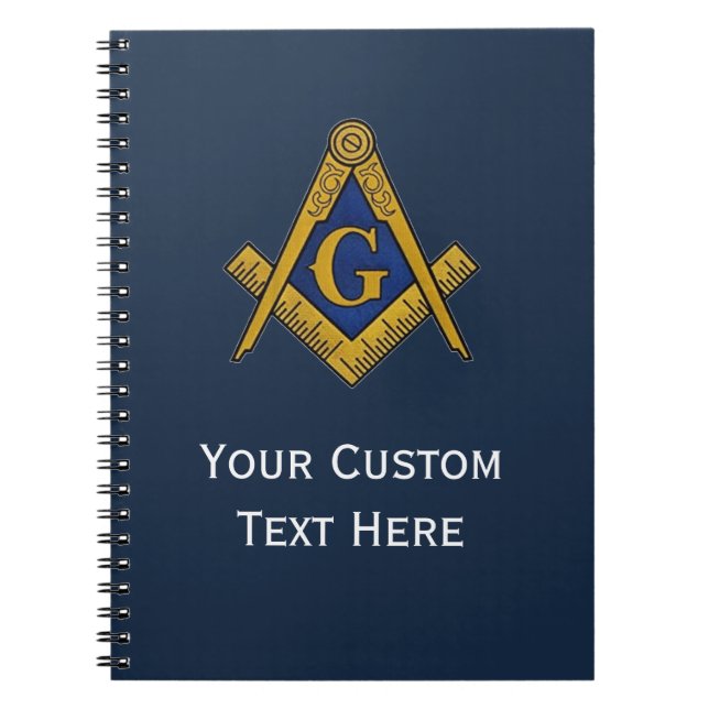 Freemason Masonic Gifts Square und Compass Blue Notizblock (Vorderseite)